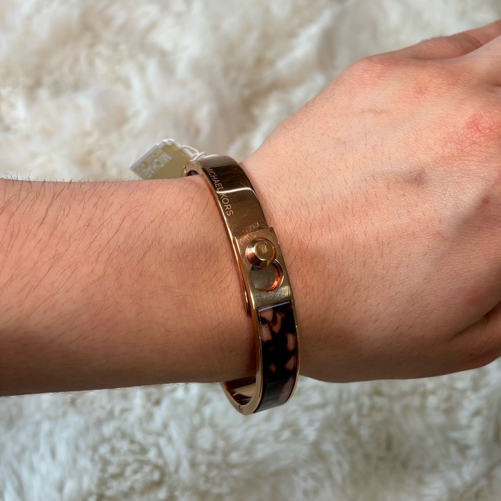 Michael Kors Rose Gold Bracelet with Tortoise Accents